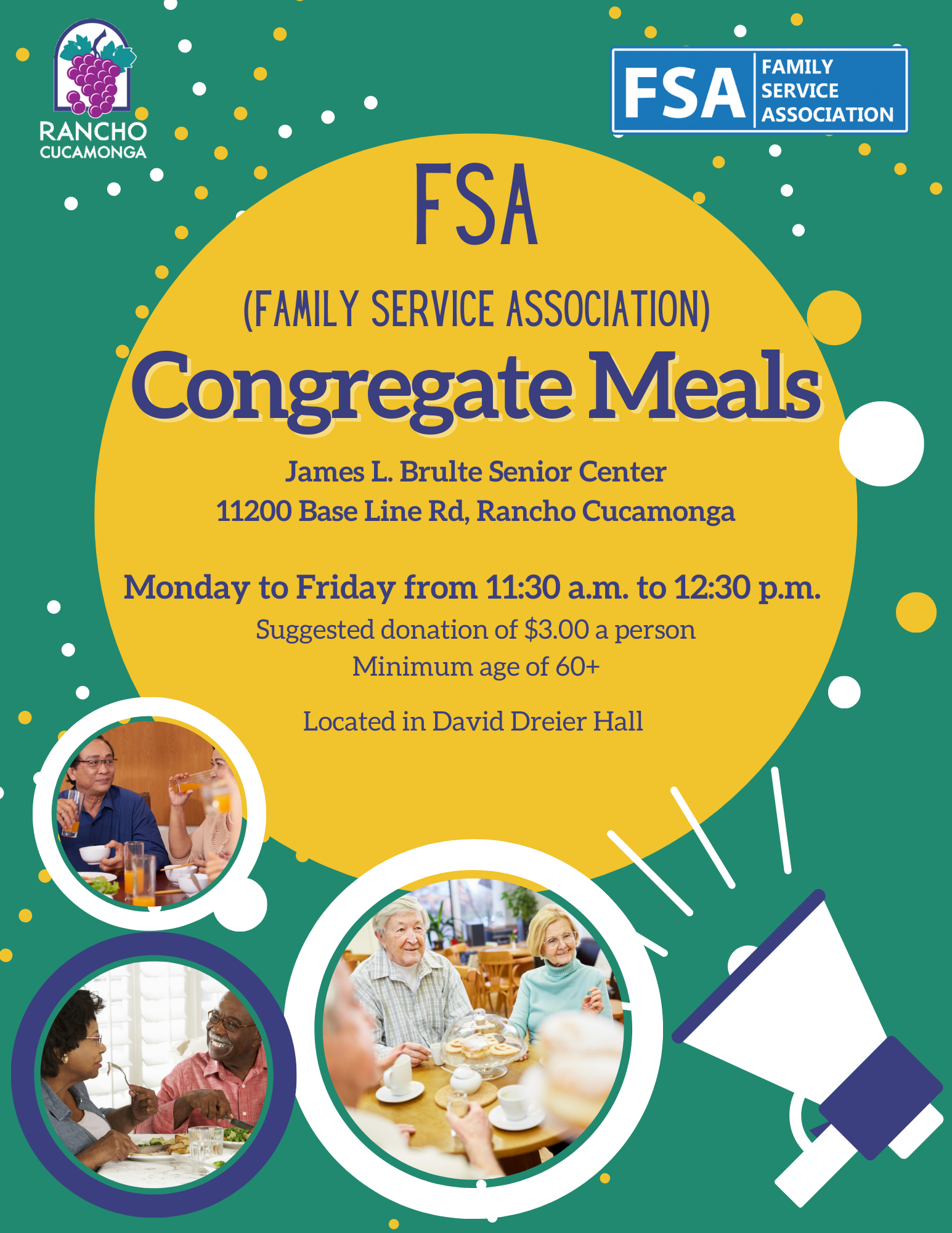 Congregate Meals | City of Rancho Cucamonga