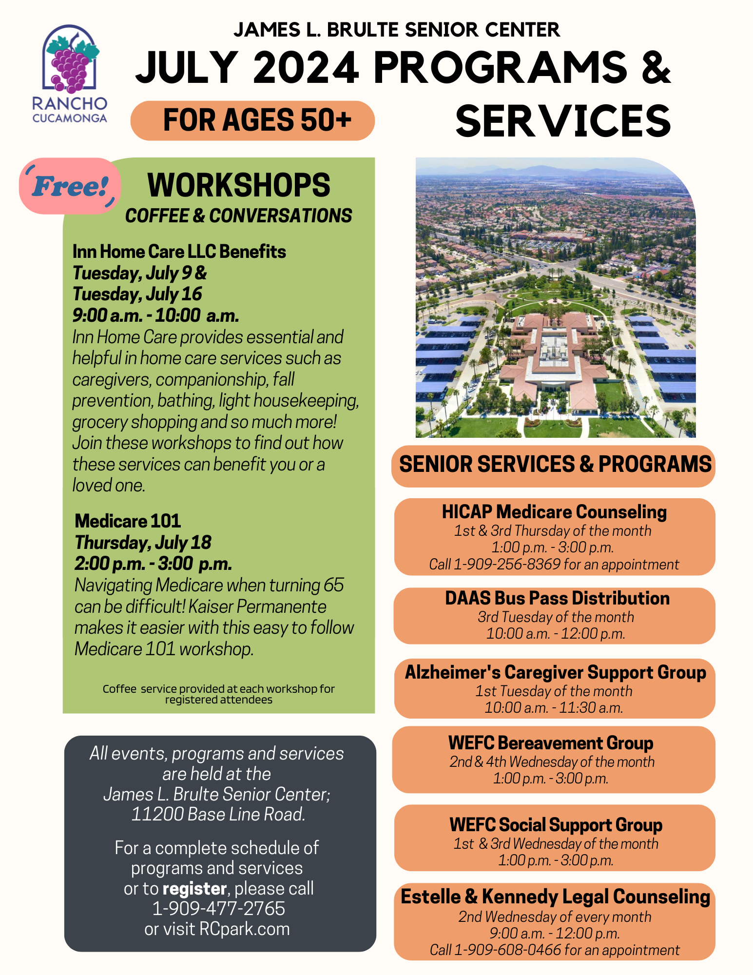 July Senior Programs and Services