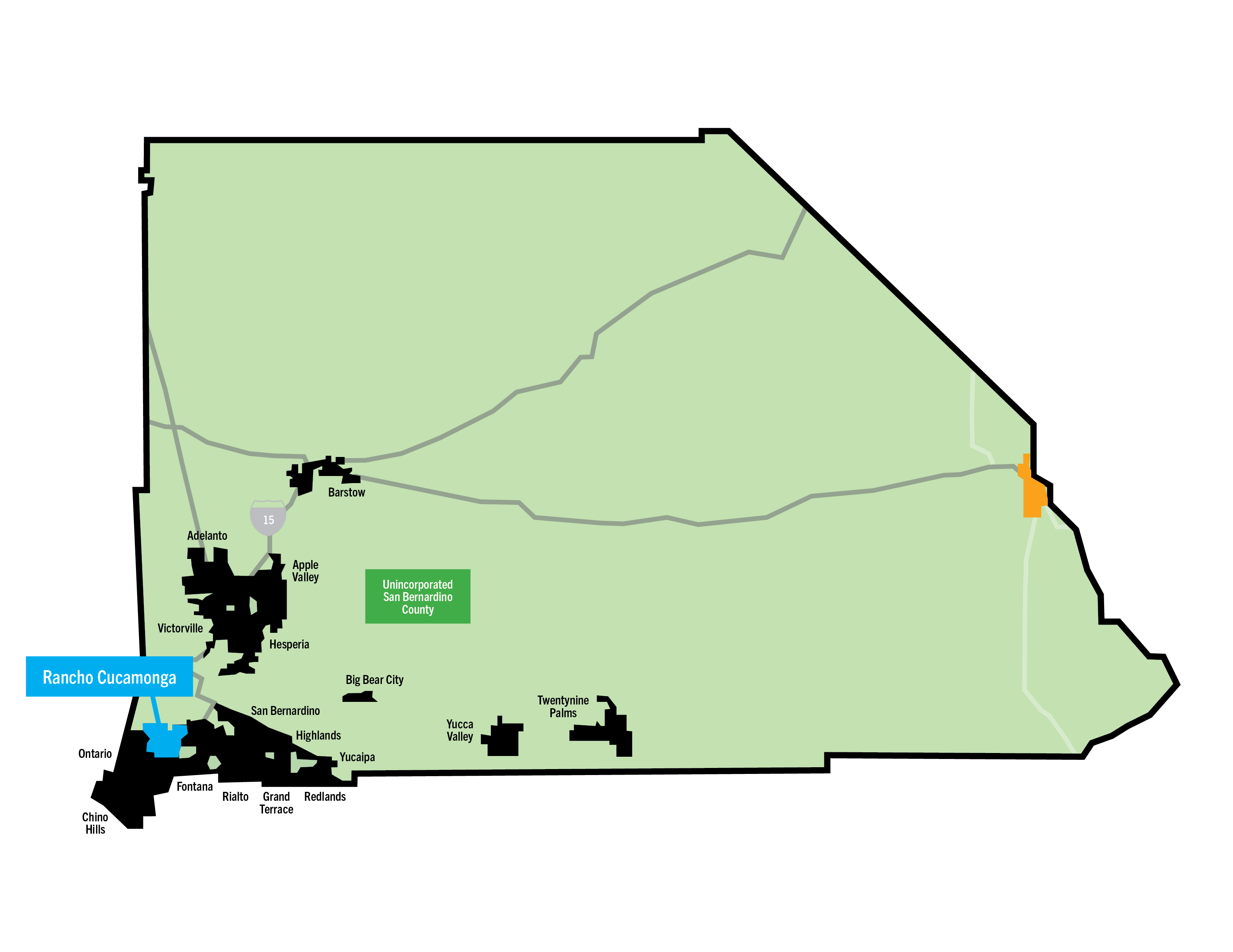 San Bernardino Unincorporated map