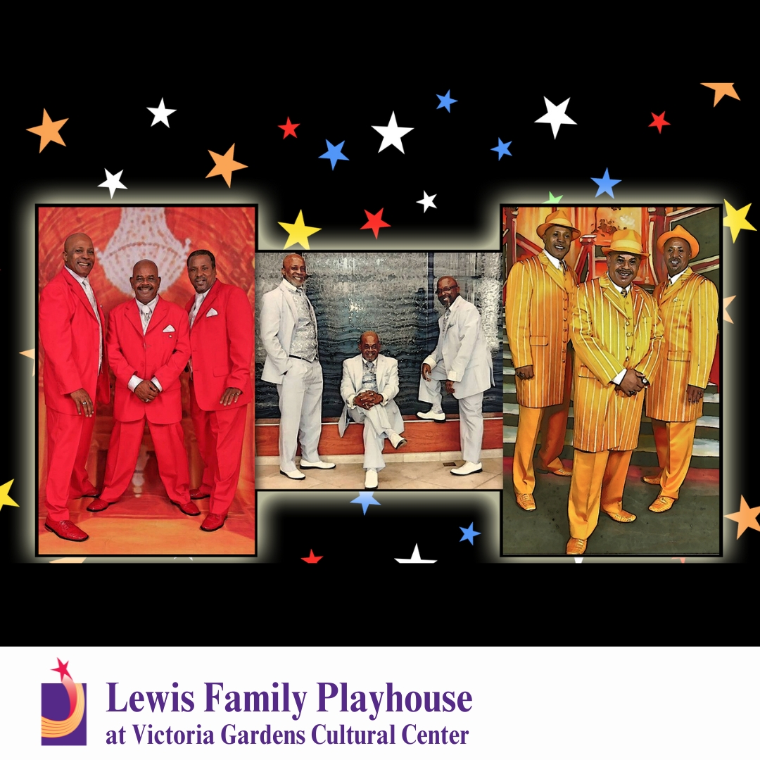 Three men wearing matching suits. Photo Left men wear red suits. Photo Middle men wear white suits. Photo Right men wear yellow suits.