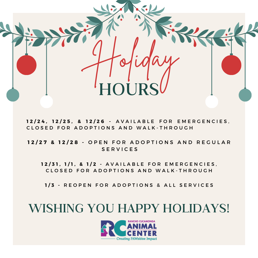 Animal Center Holiday Hours