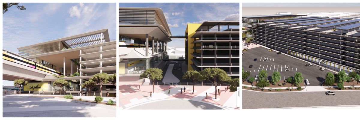 renderings of brightline west