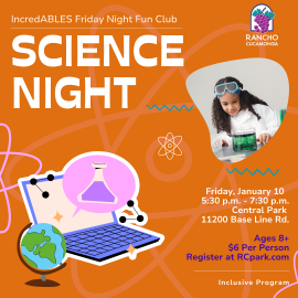 IncredABLES Friday Night Fun Club Science Night Flyer