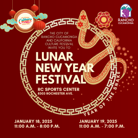 Image of Lunar New Year graphic with snake. 