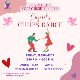 Pink, Red Hearts, IncredABLES Cupid's Cuties Dance flyer  